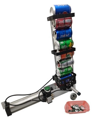 Auto Aluminum Can Crusher, Heavy Duty Pneumatic Cylinder Soda Beer Can Crushe...