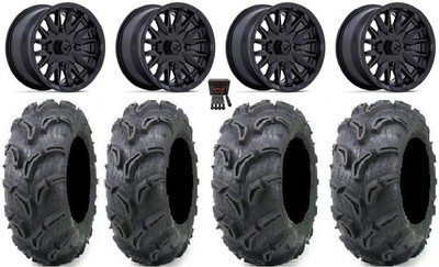 MSA Creed 14'' Wheels Black 27'' Zilla Tires Can-Am Renegade Outlander
