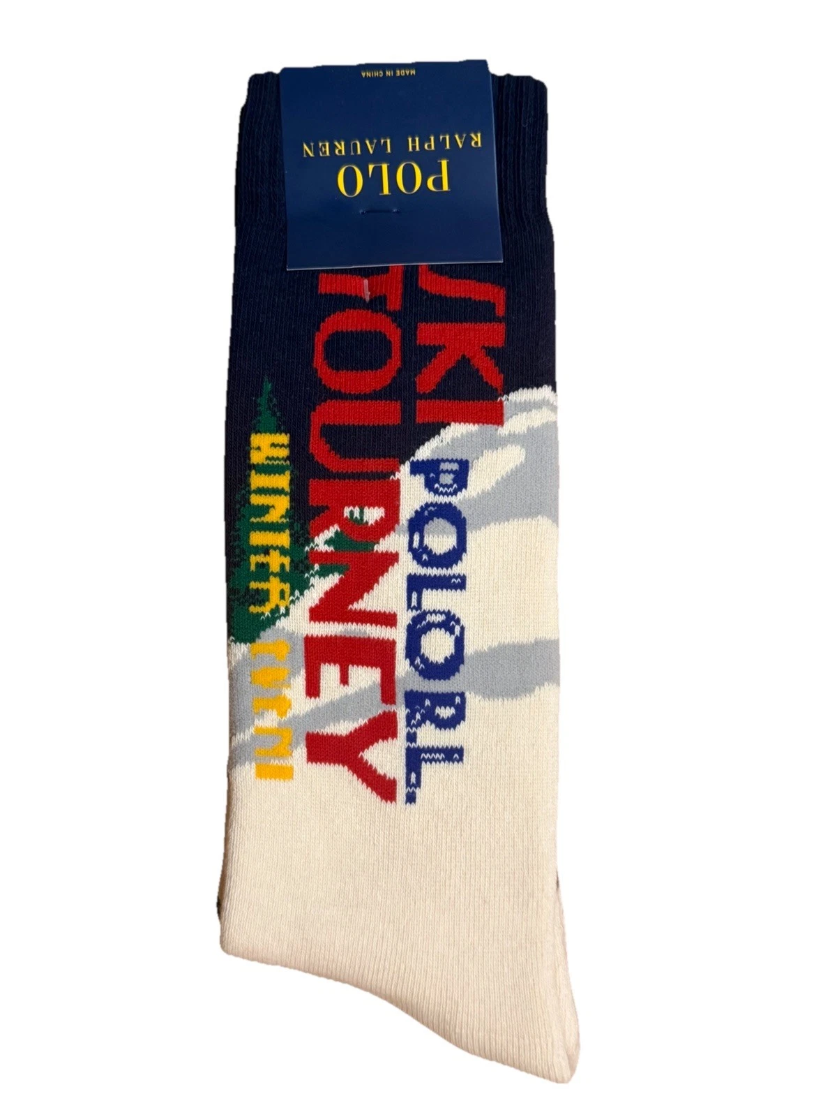 NWT! Polo Ralph Lauren Men's Ski Tourney Crew Socks Fits Shoe Size 6-12.5