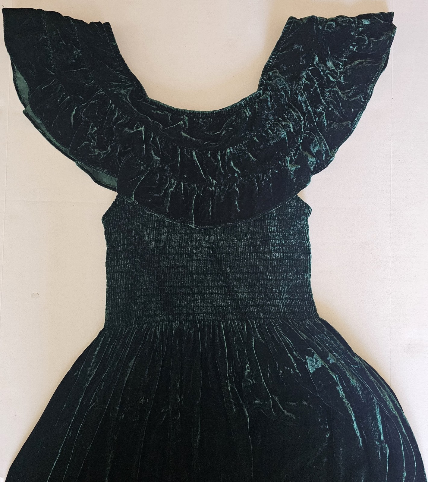 NWOT Hill House Emerald Green Velvet Silk Blend Nap Dress XS Holidays Cocktail