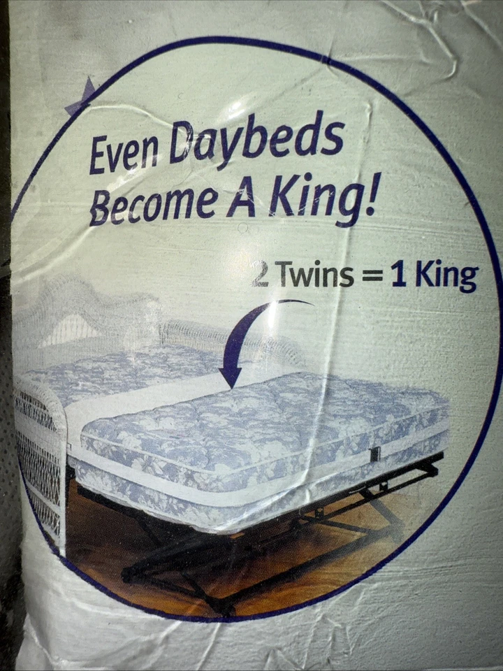 Create A King - Convertidor de cama - 2 camas individuales se convierten en una cama king size + sofá cama Foto 2 de 4