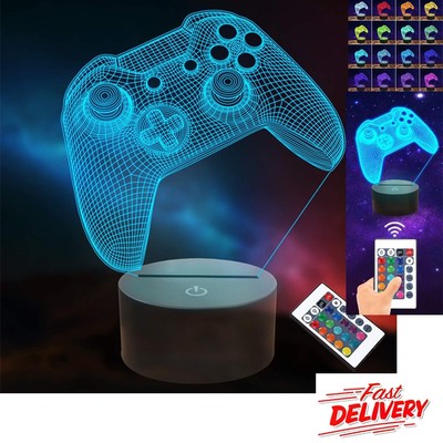 3D LED Gamepad Nachtlicht  Tischlampe Nachttischlampe Illusion PerfektesGeschenk