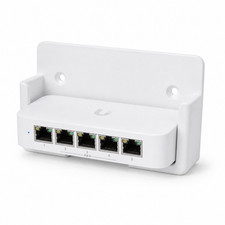 Ubiquiti UniFi USW-Flex-Mini Wall Mount Bracket 5-Port Switch Holder PETG White