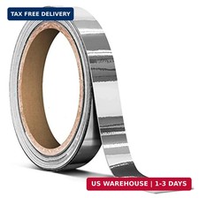 12 Inch X 30ft Gloss Silver Chrome Vinyl Adhesive Tape Pinstripe Detailing Tape 12 Inch X 30ft Gloss Silver Chrome Vinyl Adhesive Tape Pinstripe Detailing Tape