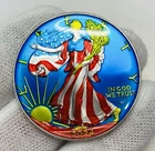 2024 Silver American Eagle 1 oz .999 Fine Silver Coin Castronomics Hand Enameled