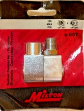 Milton S-657 Swivel Hose Connector, 1/4" NPT
