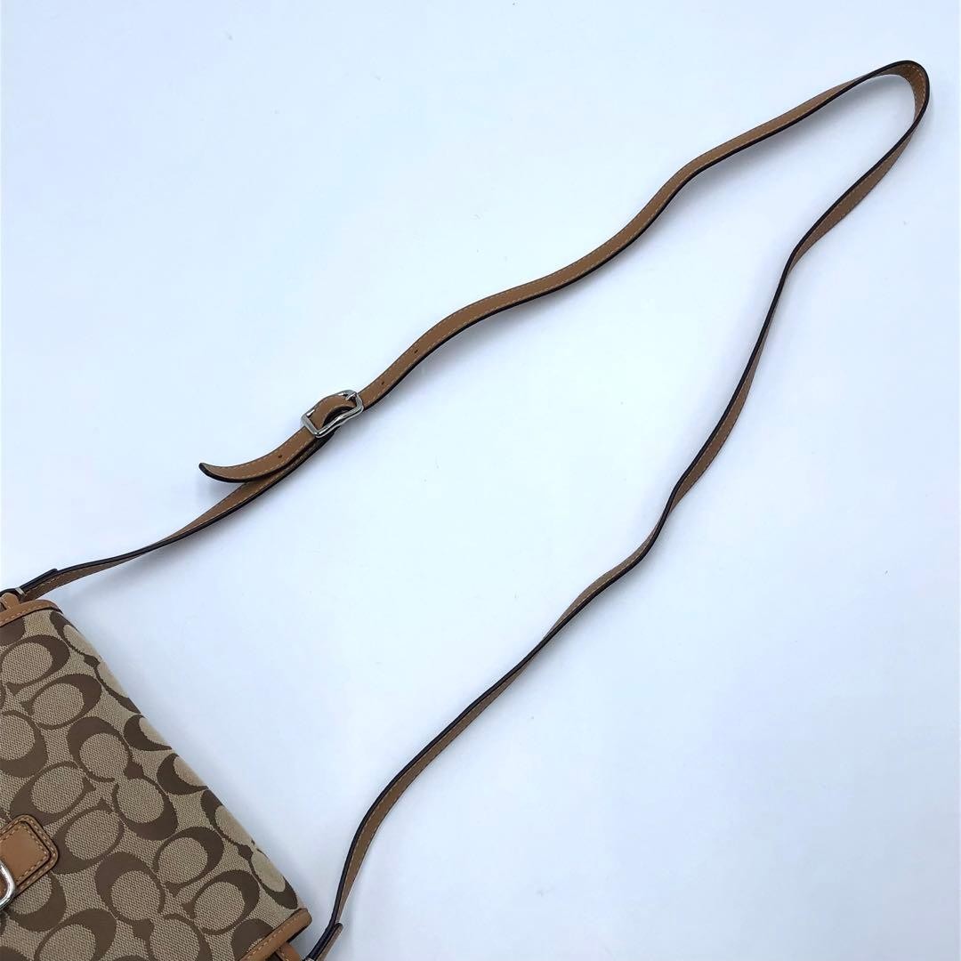 Coach Signature Shoulder Bag Canvas Beige Authentic G01081120 thumbnail 10