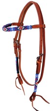 Horse Show Bridle Western Leather Headstall Browband 79108HB1