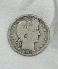 1892-P Barber Half Dollar 50C Semi Key Date Philadelphia Mint 90% Silver Coin