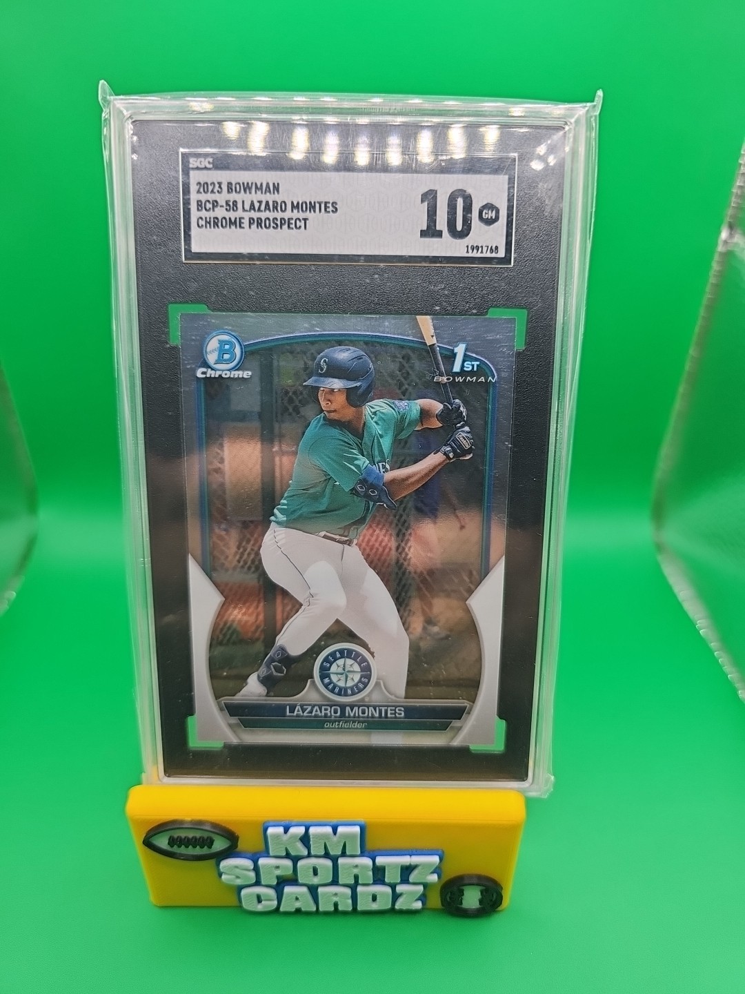 2023 1st Bowman Chrome Lazaro Montes #BCP-58 SGC 10 - Seattle Mariners