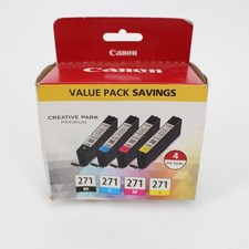 Canon CLI-271 Ink Cartridge 4 Pack Black Cyan Magenta Yellow Creative Park