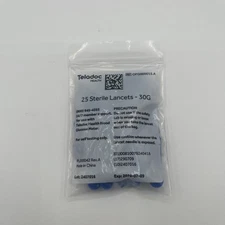25 Sterile Lancets 30g for Blood Glucose Testing