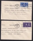 GB 1946 Victory on 2 FDC canc. DON'T WASTE BREAD Dundee slogan