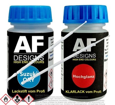 Für Suzuki ORY Light Competition Blue Lackstift Klarlack Lacktupfer Autolack Set