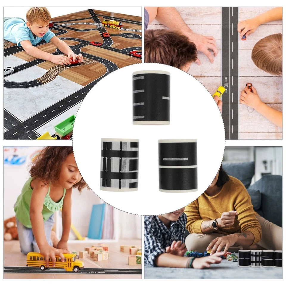 3pcs Railway Train Washi Tape DIY Road Traffic Adhesive Tape Sticker Decor - Image 4 of 4