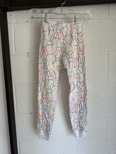 EUC Hanna Andersson Long John Bunny Pajamas SIZE 120 US 6-7 Multicolor - Picture 7 of 13