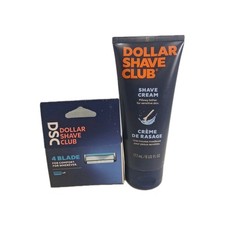 2 Pack Dollar Shave Club Shave Cream 6 oz Hydrating Shaving Cream 4 Blade New