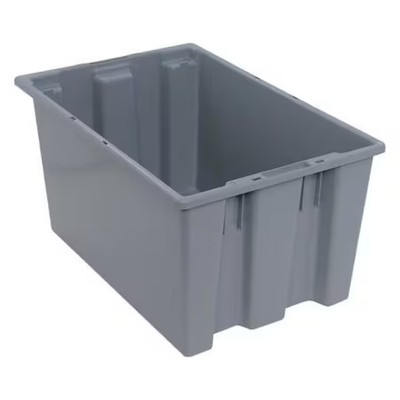 Quantum Storage Systems Snt240gy Stack & Nest Storage Container, 12.7 Gal,