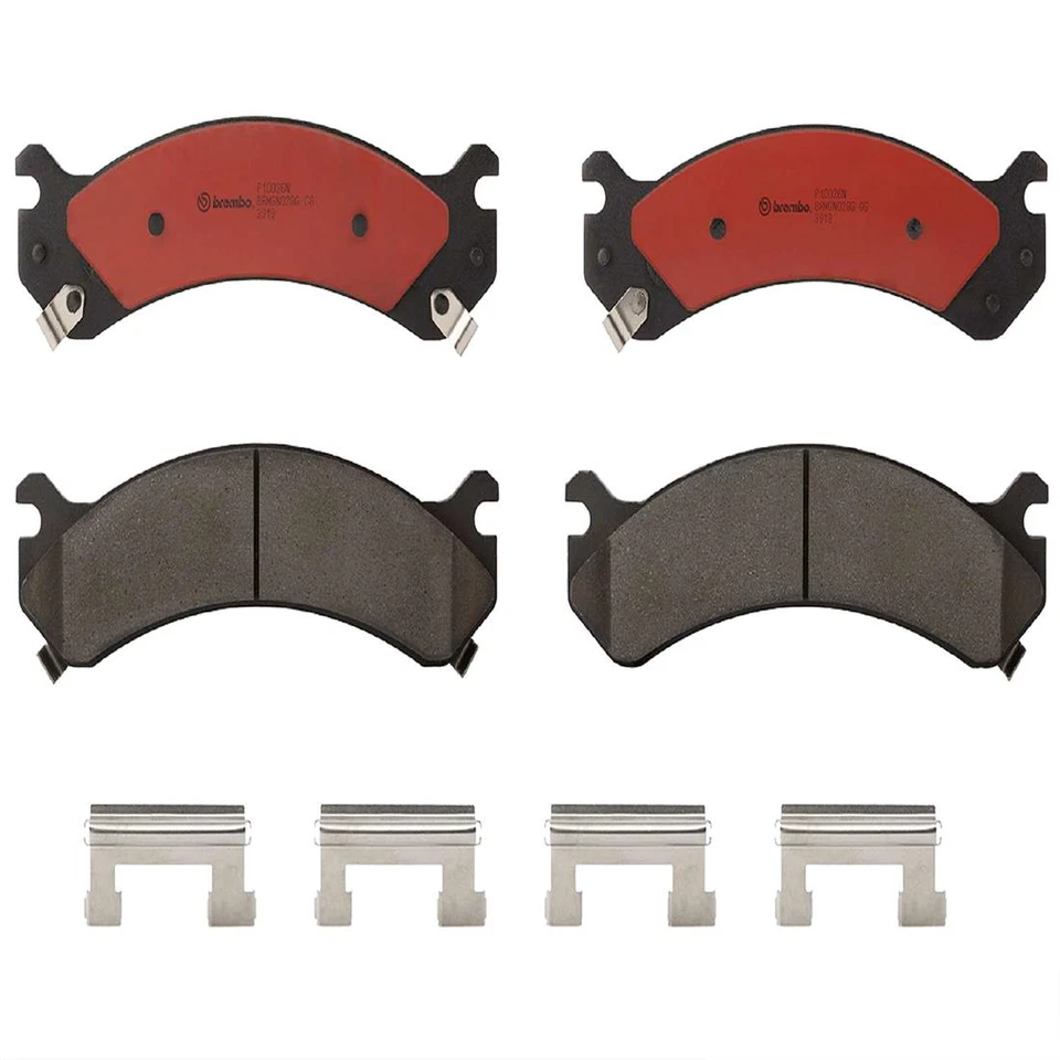 Juego de pastillas de freno de disco delanteras Brembo OE para Chevrolet Silverado 2500 HD 2005-2008 Foto 2 de 3