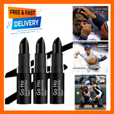 Eye Black Face Paint Stick 3 Pack Waterproof for Sports Baseball Softball