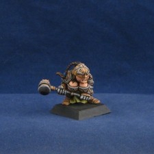 Painted Female Khor Warrior, Rackham Confrontation OOP Metal Dwarf Miniature