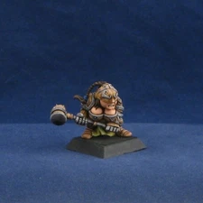Painted Female Khor Warrior, Rackham Confrontation OOP Metal Dwarf Miniature