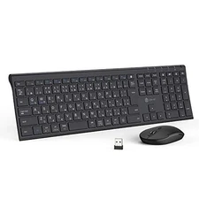 iClever Keyboard Wireless Keyboard Mouse Set Japanese JIS Layout Quiet