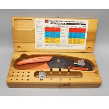 Thomas  Betts WT-740 Shield-Kon Crimping Tool with Original Wooden Case Vintage