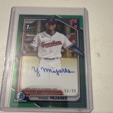 2024 Bowman Chrome Yaikel Mijares Green Refractor Auto /99 CPA-YMI