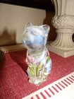 Hand Painted FENTON French Opalescent Curious Cat Figurine~95th Anniversary — photo 2