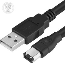 Herfair Firewire to USB Cable 6-Pin IEEE 1394-A Male to USB 2.0 a Male Adapter C