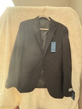Kenneth Cole Reaction Men's Black Stretch Suit Jacket 40R Polyester Rayon
