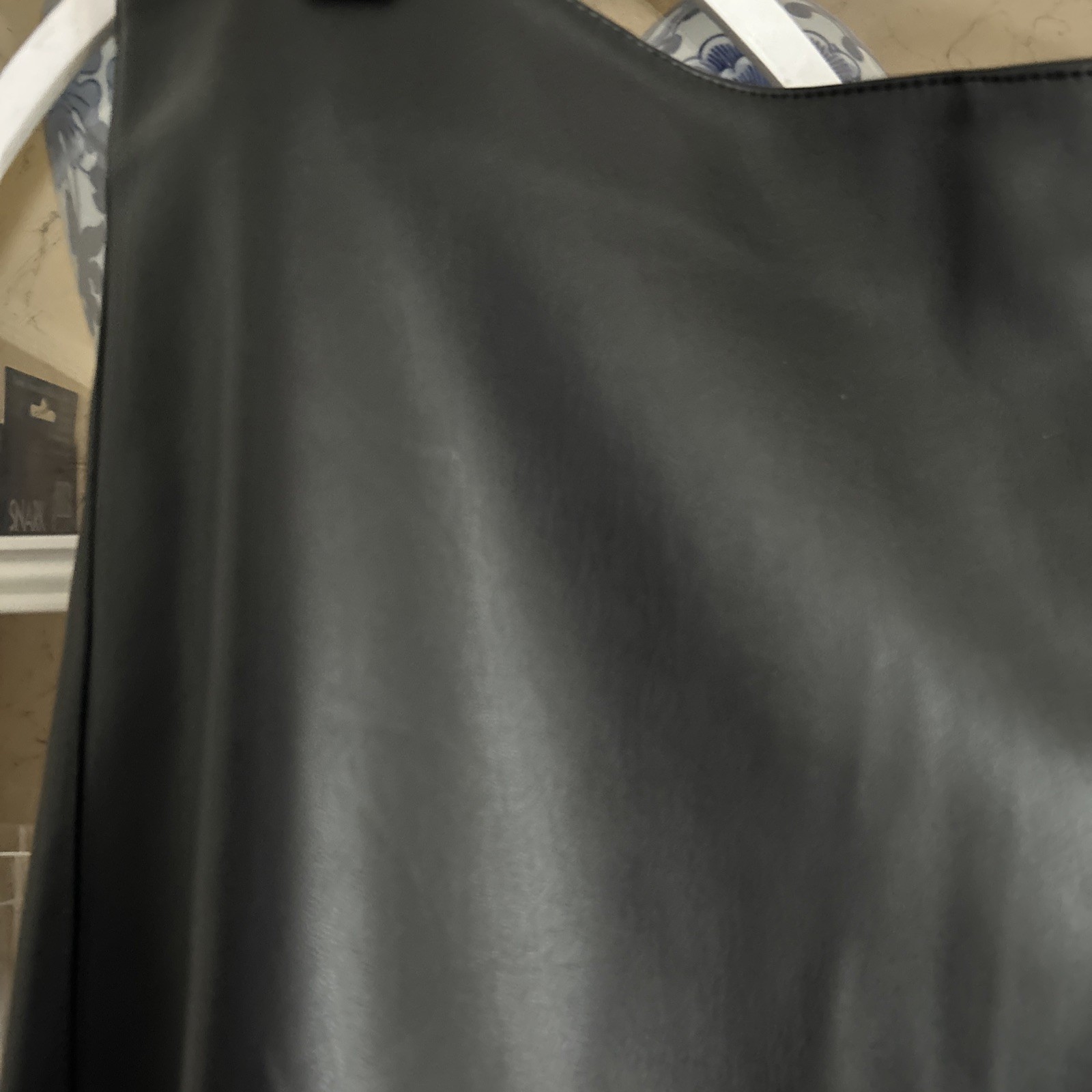 NWT Mango Woman Black Faux Leather Mini Skirt Sz M SOLDOUT image 9