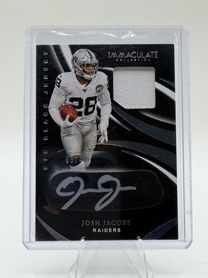2020 Panini Immaculate Collection Josh Jacobs Eye Black Patch Auto /49