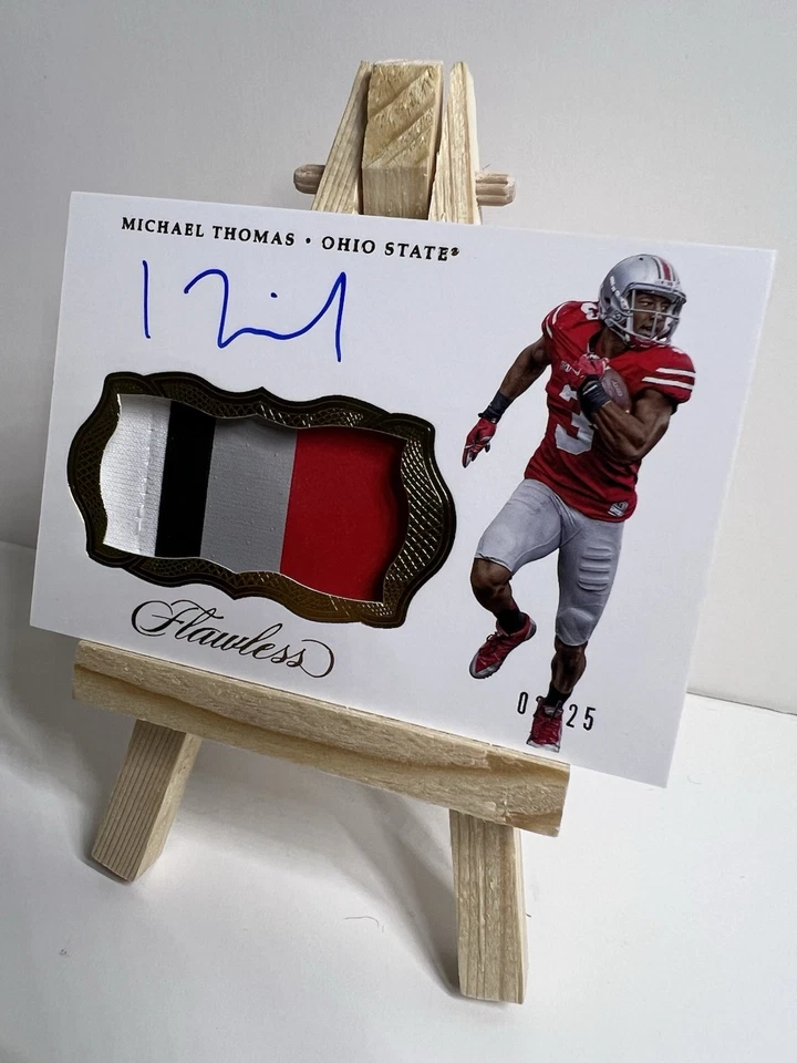 Parche usado Flawless Collegiate Michael Thomas Ohio State 2017 juego automático/25 Foto 4 de 4