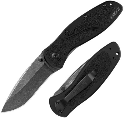 Kershaw Blur Folding Knife 3.5'' 14C28N Steel Blade Aluminum/Trac-Tec Handle