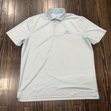 Johnnie O Golf Polo Shirt Men  s XL Blue Geometric Polyester