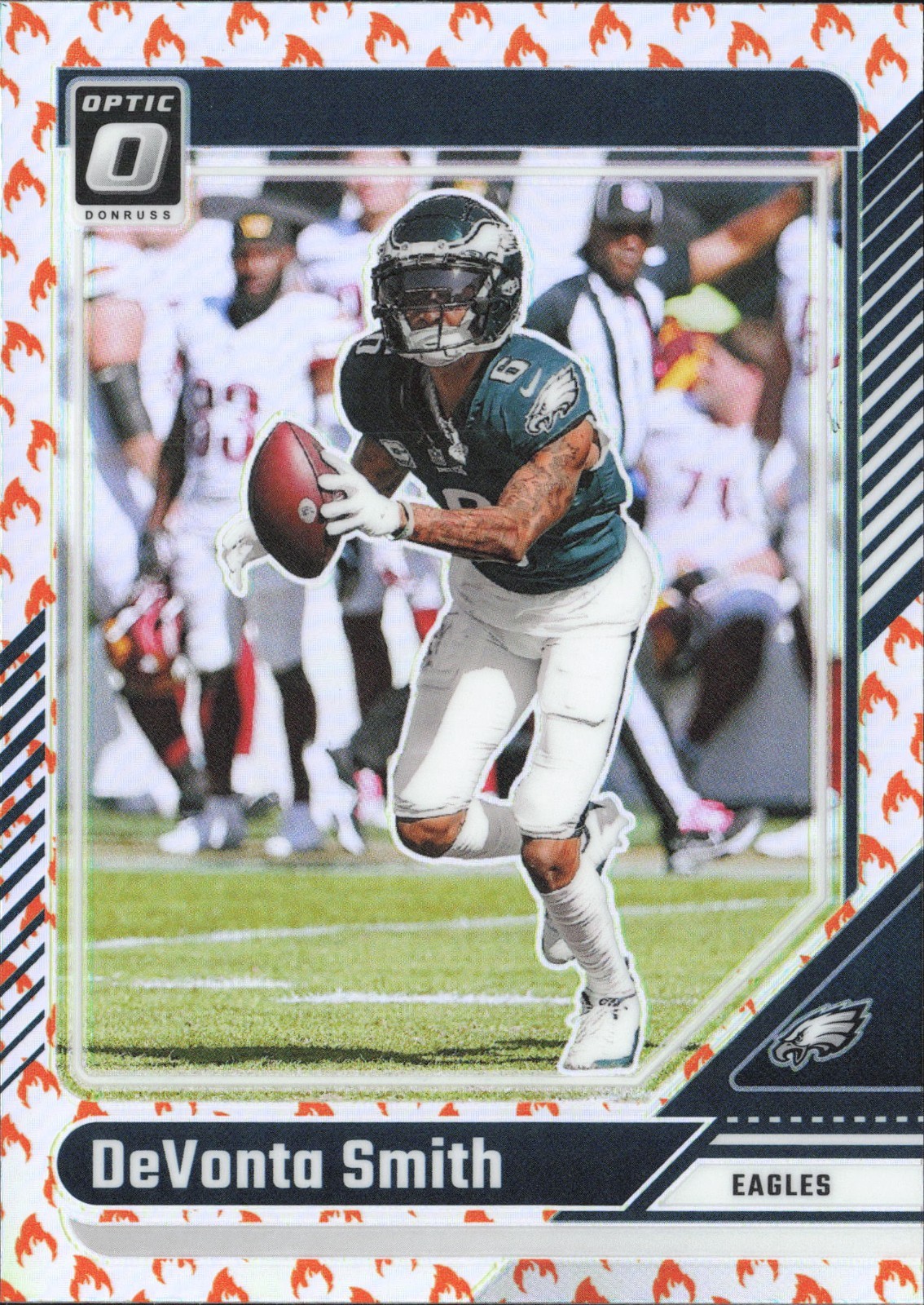 2024 Panini Donruss Optic - Devonta Smith #161 Fire Prizm Eagles