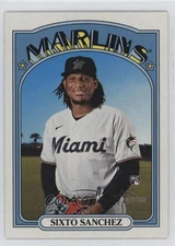 2021 Topps Heritage SP Action Image Variation Sixto Sanchez #15 Rookie RC