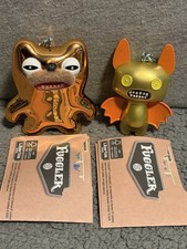 Lot 2 Fuggler Series 4 Keychain Ultra Rare Gold Bat  Ultra Ultra Rare Old Tooth