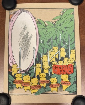 Jay Ryan Poster Monsters Of Folk Art Print Europe 2009 Tour S/# 500 Rock Music