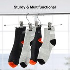 Pants Hangers with Clips Heavy Duty 10 Pack Adjustable Metal Pants Hanger Skirt