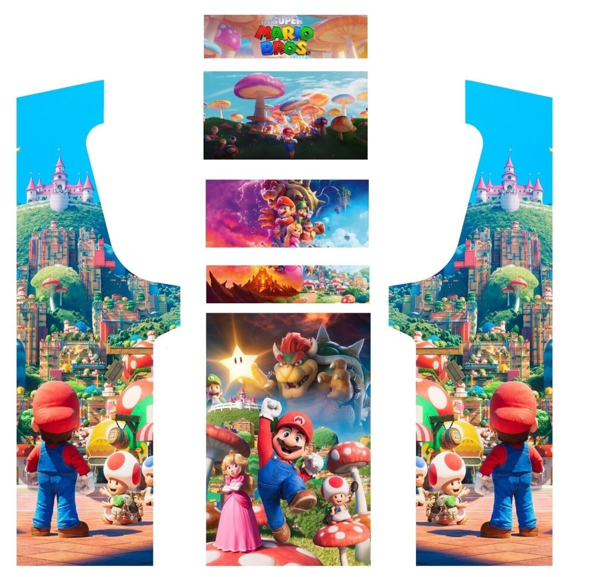 Stickers Super Mario Bros Movie pour borne d'arcade afin de sublimer votre salle de jeu
