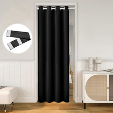 HOMEIDEAS Door Curtains for Doorway Privacy, Blackout Closet Door Curtain for Be