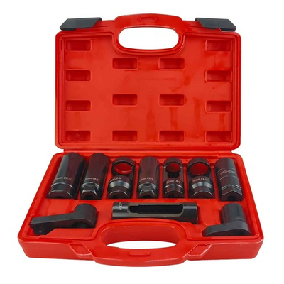 #ad 10Pcs Oxygen Sensor Socket Set Sensor Oil Pressure Sending Unit Removal Tool $39.99