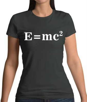 E=Mc2 - Womens T-Shirt - Albert Science Formula Einstein Physics Geek Squared