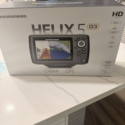 NEW Humminbird Helix 5 G3 GPS Chirp FishFinder Transducer 5  HD LED Display 