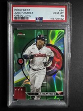 2023 Finest Green Lava Jose Ramirez #44 PSA-10
