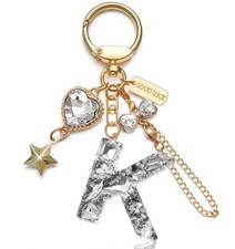 Initial Letter Keychain Gift for Women Girls Bling Cute Backpack Car Key Cup ...