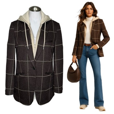 Blazer Compatible with Veronica Beard DICKEYS Sz 2 Brown